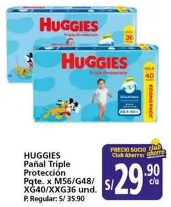 Mayorsa Huggies pañal triple protección oferta