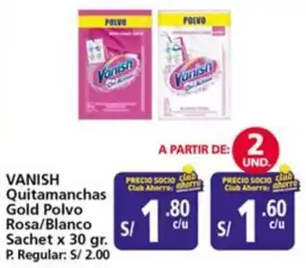 Mayorsa Vanish quitamanchas gold polvo rosa/blanco sachet oferta