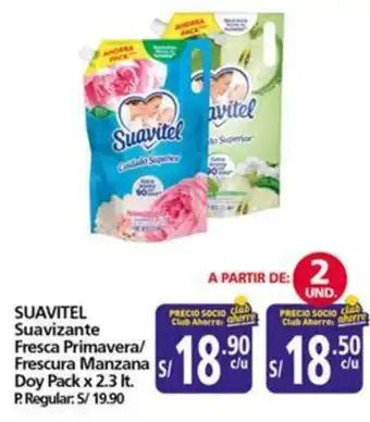 Mayorsa Suavitel suavizante fresca primavera/ frescura manzana doy pack oferta