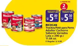 Mayorsa Ricocan trocitos/paté para perro oferta