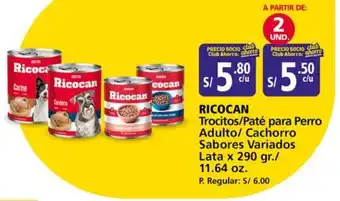 Mayorsa Ricocan trocitos/paté para perro oferta