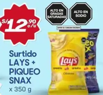 Hiperbodega Precio Uno Surtido lays + piqueo snax oferta