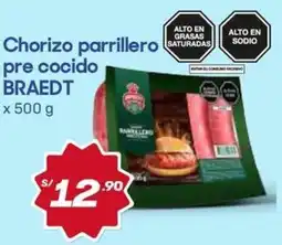 Hiperbodega Precio Uno Braedt chorizo parrillero pre cocido oferta