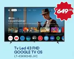 Hiperbodega Precio Uno JVC Tv led 43 fhd google tv os oferta