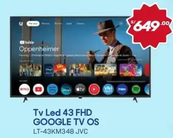 Hiperbodega Precio Uno JVC Tv led 43 fhd google tv os oferta