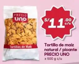 Hiperbodega Precio Uno Precio uno tortilla de maíz natural / picante oferta
