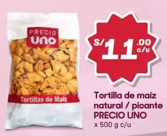 Hiperbodega Precio Uno Precio uno tortilla de maíz natural / picante oferta