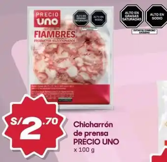 Hiperbodega Precio Uno Precio uno chicharrón de prensa oferta
