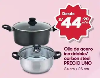 Hiperbodega Precio Uno Precio uno olla de acero inoxidable/ carbon steel oferta