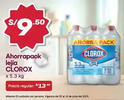 Hiperbodega Precio Uno Clorox ahorrapack lejía oferta