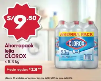 Hiperbodega Precio Uno Clorox ahorrapack lejía oferta