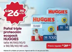 Hiperbodega Precio Uno Huggies pañal triple protección ecopack oferta