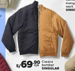 Plaza Vea Singular casaca bomber oferta