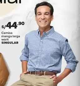 Plaza Vea Singular camisa manga larga work oferta
