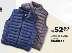 Plaza Vea Singular chaleco nylon básica oferta