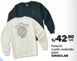 Plaza Vea Singular polerón cuello redondo print oferta