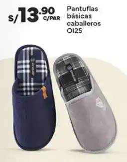 Plaza Vea Pantuflas básicas caballeros 0125 oferta