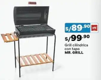 Plaza Vea Mr. grill cilíndrica con tapa oferta