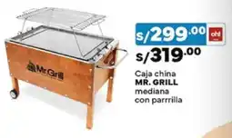 Plaza Vea Mr. grill caja china mediana con parrrilla oferta