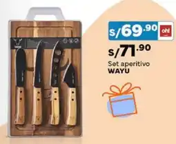 Plaza Vea Wayu set aperitivo oferta
