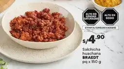 Plaza Vea Braedt salchicha huachana oferta