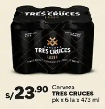 Plaza Vea Tres cruces cerveza oferta