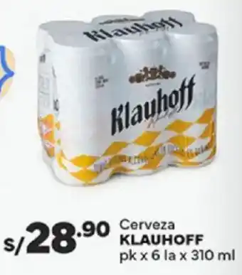 Plaza Vea Klauhoff cerveza oferta
