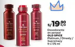 Plaza Vea Old spice desodorante platinum/dinasty/ supremacy oferta