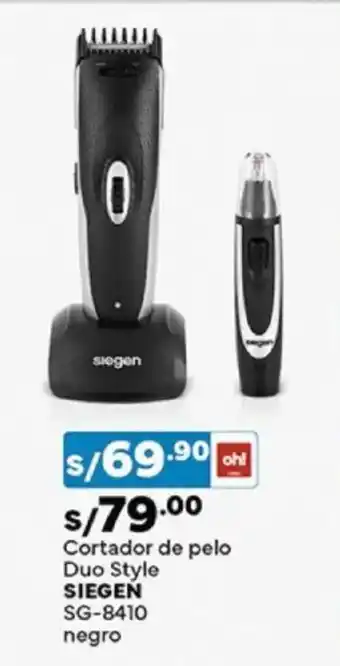Plaza Vea Siegen cortador de pelo duo style oferta