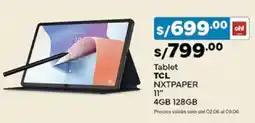 Plaza Vea TCL Tablet oferta