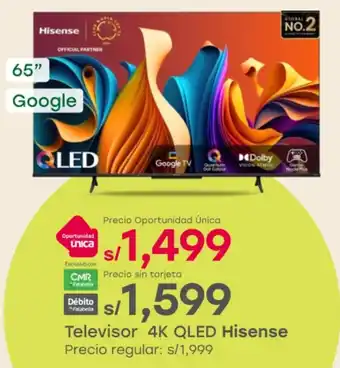 Tottus Hisense televisor 4k qled oferta