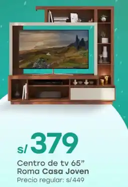 Tottus Centro de tv 65" roma casa joven oferta