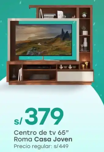 Tottus Centro de tv 65" roma casa joven oferta