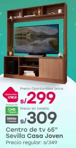 Tottus Centro de tv 65" sevilla casa joven oferta