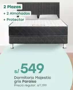 Tottus Dormitorio majestic gris paraíso oferta