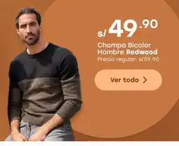 Tottus Redwood chompa bicolor hombre oferta
