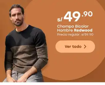 Tottus Redwood chompa bicolor hombre oferta