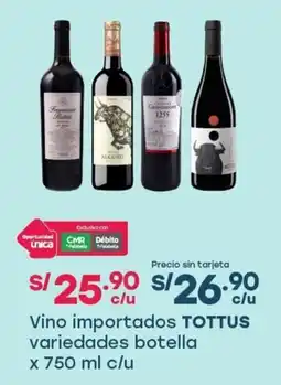Tottus Tottus vino importados variedades botella oferta