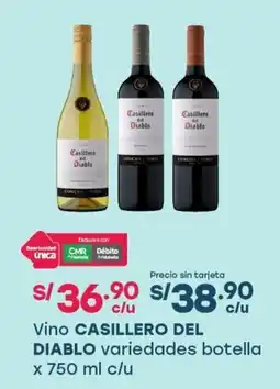 Tottus Vino casillero del diablo variedades botella oferta