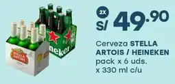 Tottus Cerveza stella artois / heineken oferta
