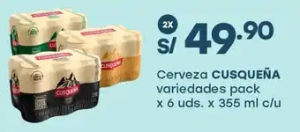 Tottus Cusqueña cerveza variedades pack oferta