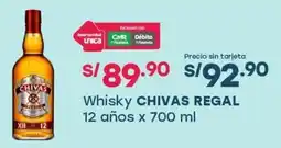 Tottus Chivas regal whisky 12 años oferta