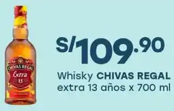 Tottus Chivas regal whisky extra 13 años oferta