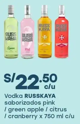 Tottus Russkaya vodka saborizados pink oferta