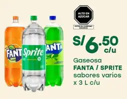 Tottus Fanta / sprite gaseosa sabores varios oferta