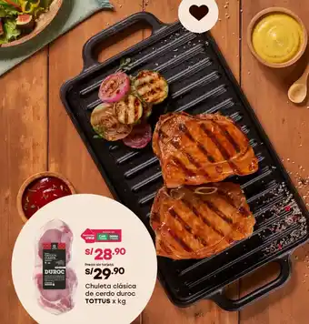 Tottus Tottus chuleta clásica de cerdo duroc oferta