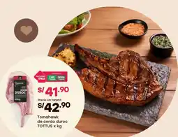 Tottus Tottus tomahawk de cerdo duroc oferta