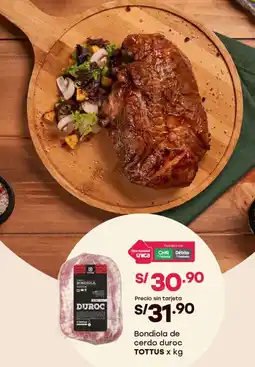 Tottus Tottus bondiola de cerdo duroc oferta