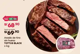 Tottus Tottus black asado de tira sin hueso oferta