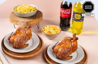 Tottus Inca kola / coca cola 2 pollos rostizados + 2 porciones de papas fritas +1 gaseosa oferta